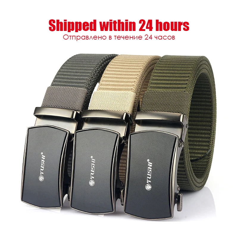 VATLTY New 3.4cm Casual Belt for Male 1200D Thick Nylon Hard Alloy Automatic Buckle Military Tactical Belt Outdoor Girdles Men