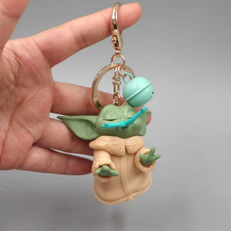 Cute Baby Yoda Keychain Action Figure Toys Mandalorian Yoda Baby Figure Action Toys Star Wars Hot Kids Toys Gifts