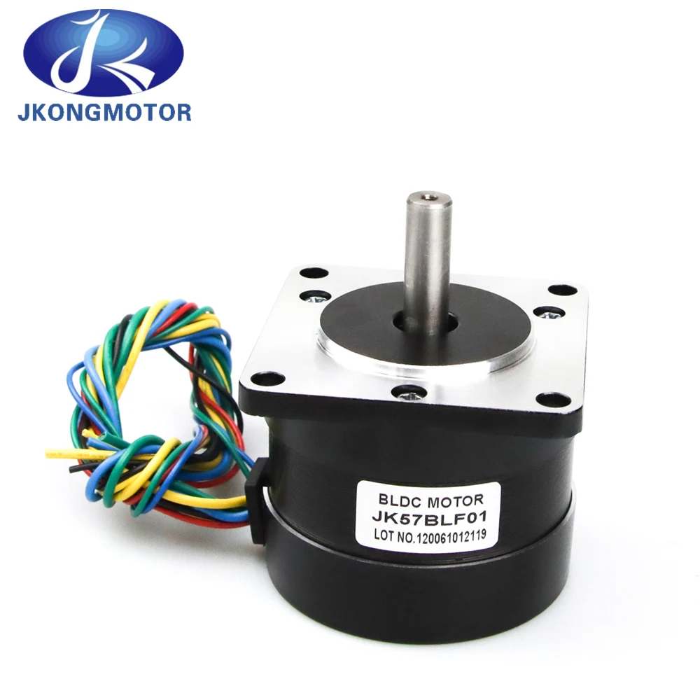 4000Rpm Brushless BLDC Motor 36V 46W 0.11N.m 2A 47mm Length BLDC 57BLS01 57mm 3-Phase 4-Poles Brushless Motor with Hall-Sensor