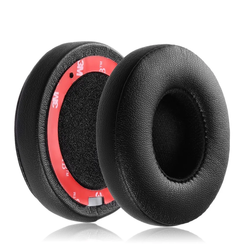 

Memory Foam Replacement Earpads Protein Leather Ear Cups Ear Cover for Beats By Dr Dre Solo2.0 3.0 on-Ear Wireless Headphones