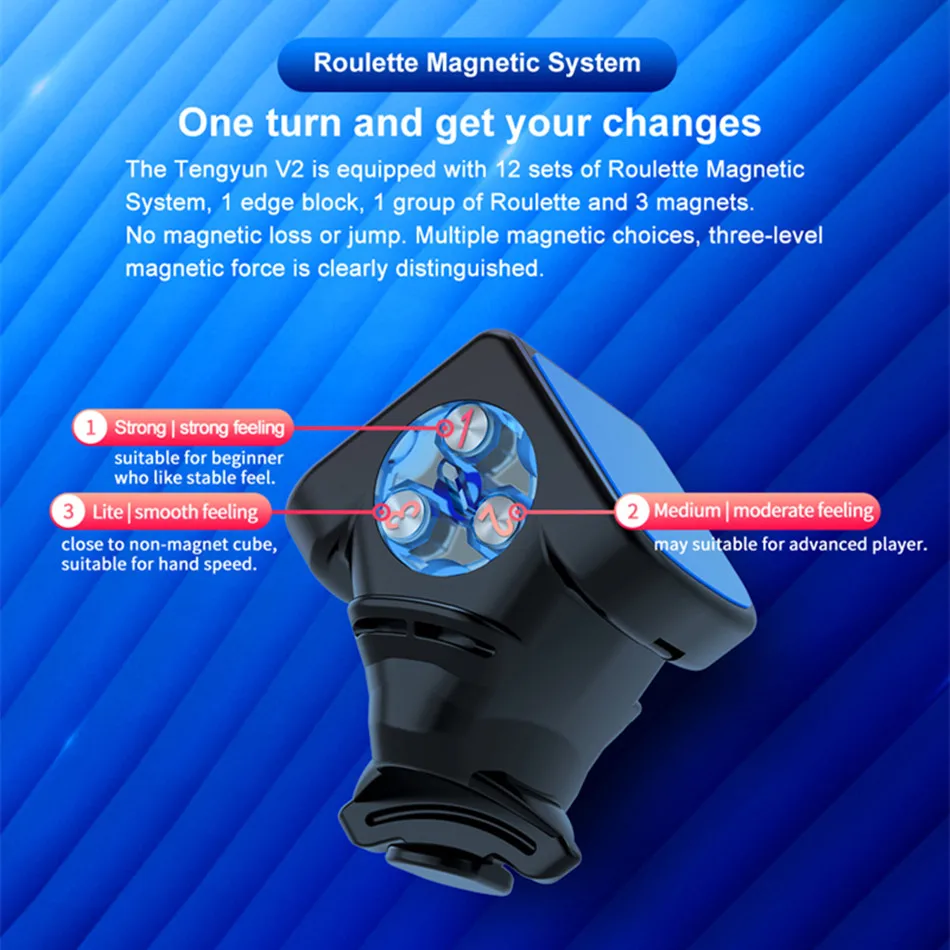 Tengyun V2 M 3x3x3 V1 V2 magnetyczna kostka profesjonalna Dayan V8 3x3 / v2m 3x 3 magiczna kostka prędkości teng yun 2x2 Puzzle edukacyjne zabawki