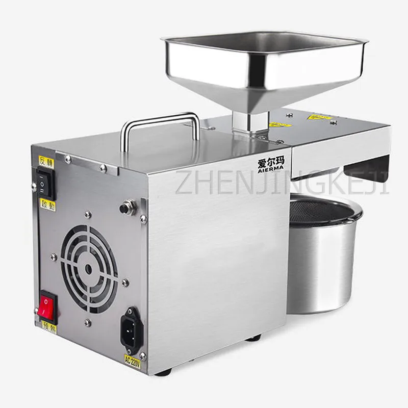 220V Small Oil press Family Commercial Youfang Hot and cold Squeeze Peanut Sesame Fully automatic Stainless steel Oil press 550W