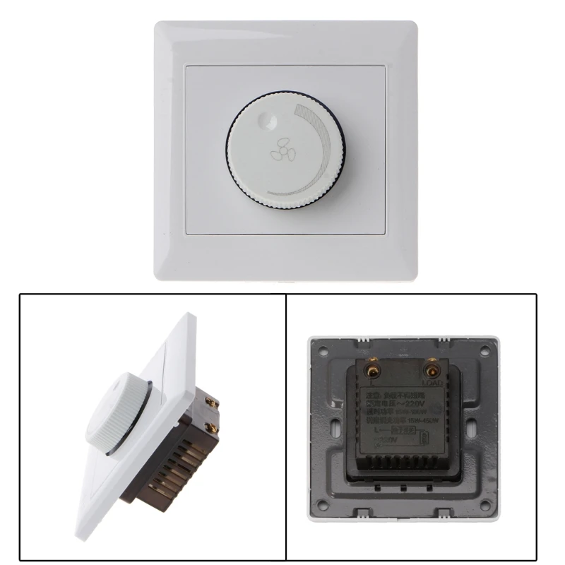 220V 200W Adjustment Ceiling Fan Speed Control Wall Button Dimmer