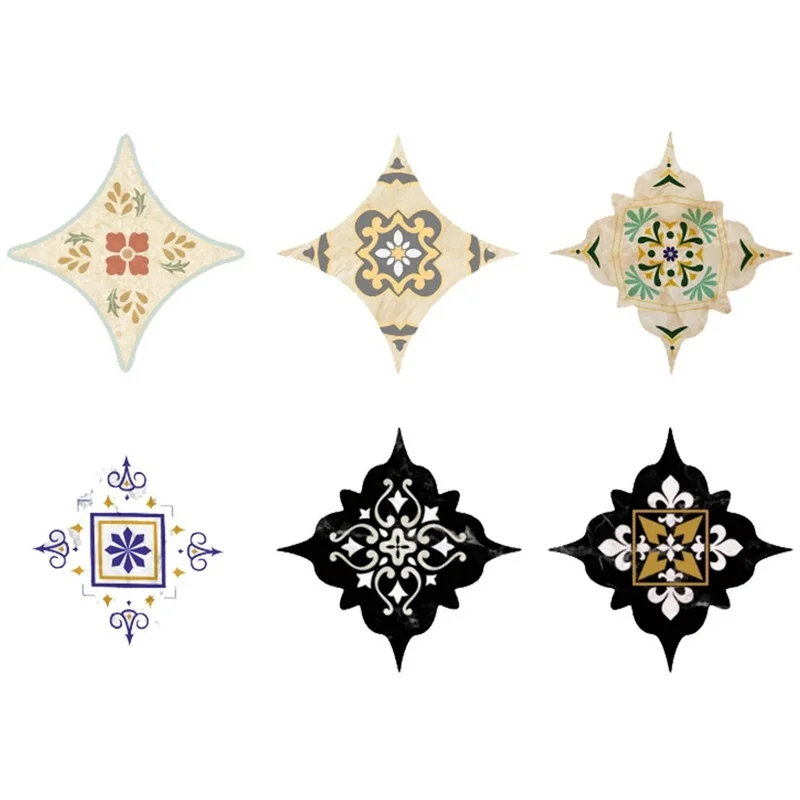 18pcs Self Adhesive Tile Stickers Durable Waterproof PVC Art Diagonal Floor Wall Decals Backsplash Applique diy Home Decorative