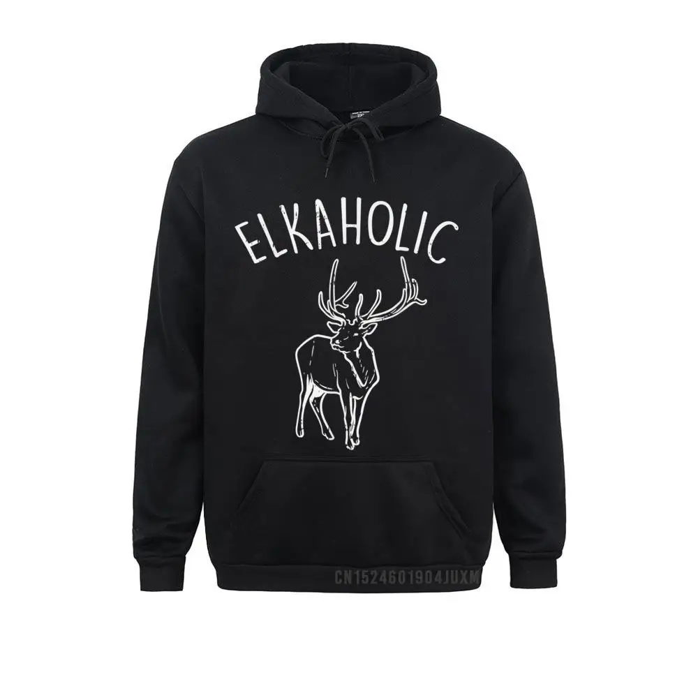 Europe Hoodies Ostern Day On Sale Clothes Mens Men Sweatshirts Elkaholic Funny Elk Huntin Deer Archery Bow Hunter Gift