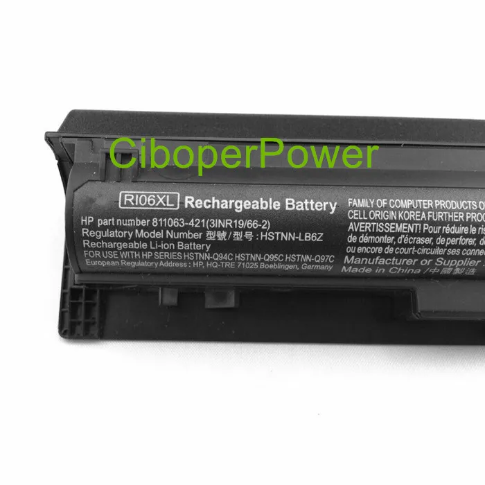 Original quality RI06XL Battery For 450 455 470 G3 Envy 15-Q001TX HSTNN-DB7B