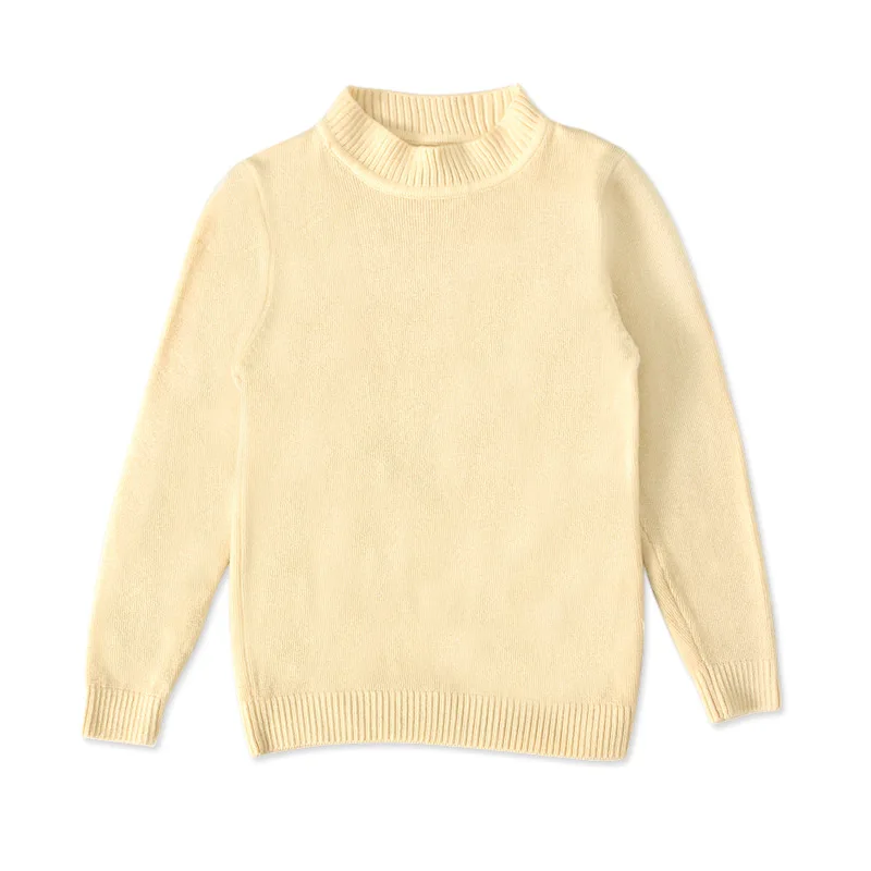 Kids Winter Sweater Solid Color Baby Girls Boys Sweaters Cotton Jumper Knitted Sweater Pullover Warm Outerwear