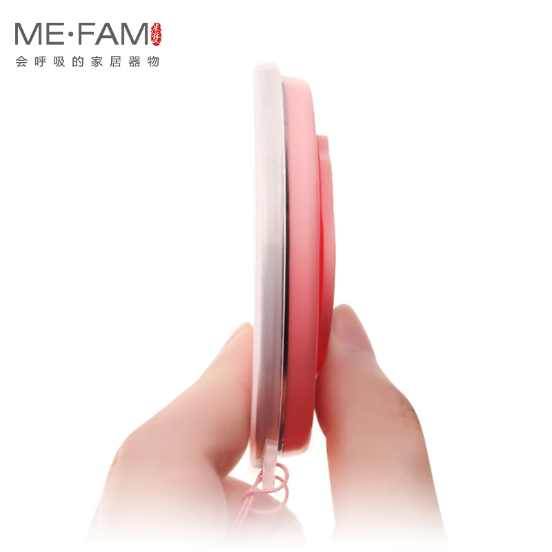ME.FAM New Mini 150ml Silicone Folding Cup Stainless Steel Mouth With Dustproof Cover Outdoor Collapsible Travel Child Water Cup