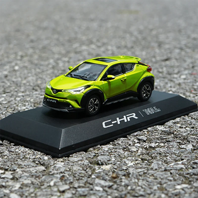 Sekitar 10CM Diecast 1/43 Skala C-HR CHR SUV Paduan Model Mobil Statis Logam Model Kendaraan untuk Koleksi Hadiah