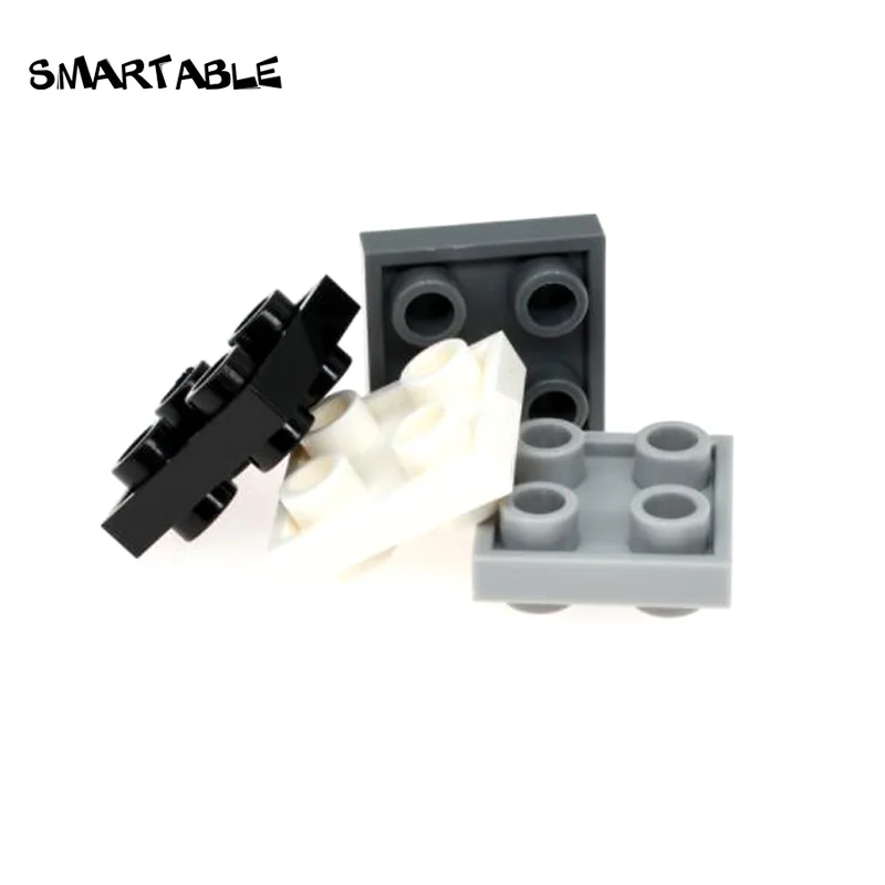 Smartable Plate 2x2 with Studs On Bost Sides Building Blocks MOC Parts Toy For Kids Compatible Major Brands 50pcs/Lot