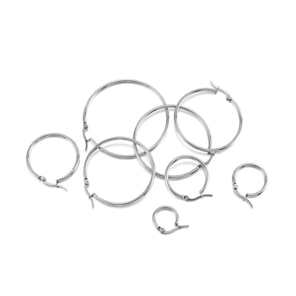 10–50 Stück 15–50 mm Edelstahl-Ohrringe, offene Ohrring-Haken, Basis-Ohrring-Tropfen, DIY baumelnde Ohrringe, Schmuckherstellung, Zubehör – Detail 5