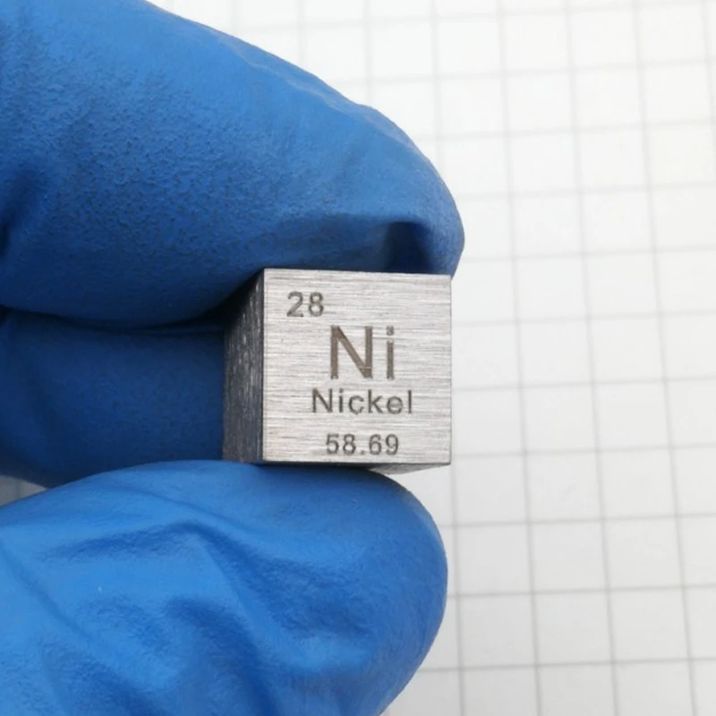 Raccolta 10*10*10mm dell'esposizione di Hobby dell'elemento del cubo del nichel metallico del nichel di elevata purezza di 8.64g Ni 99.5%