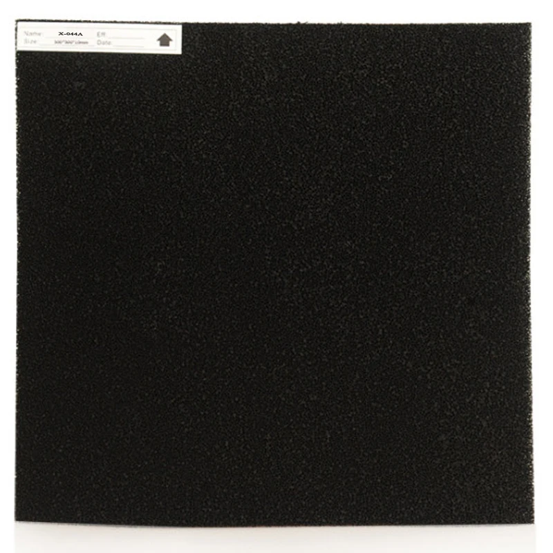 3~20mm Activated carbon filter cotton primary air filter sponge activated carbon honeycomb filter net black polyurethane foam