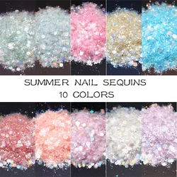 10ml Pink Series Nail Art Glitter Sequin Flakes Powder Holographic Tumblers Four-corner Square Chunky Sequins Loose Glitter