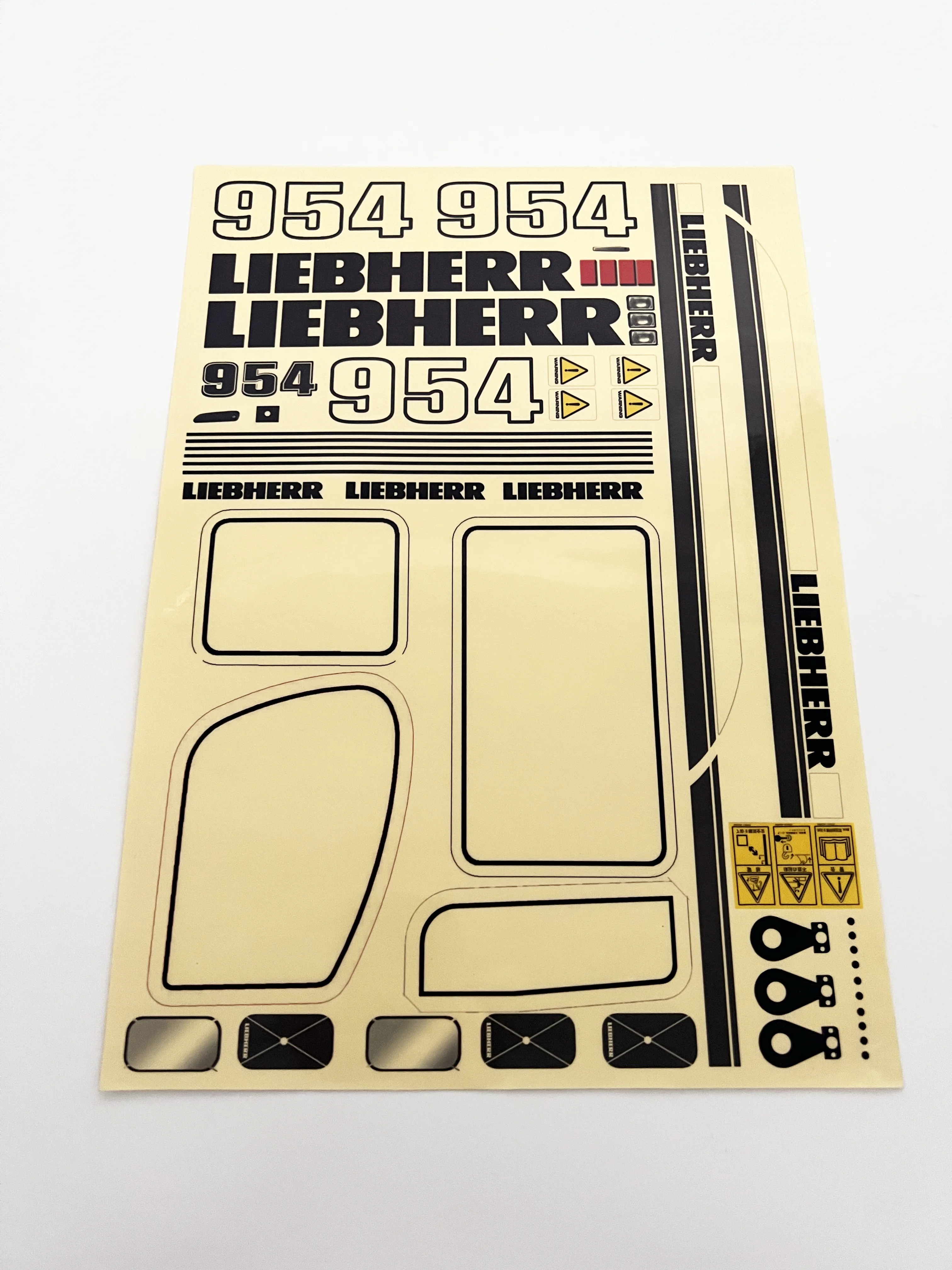 Volovo,Komatsu 270,Cat 339 Liebherr 954 Sticker For 1/12 Rc Hydraulic Excavator