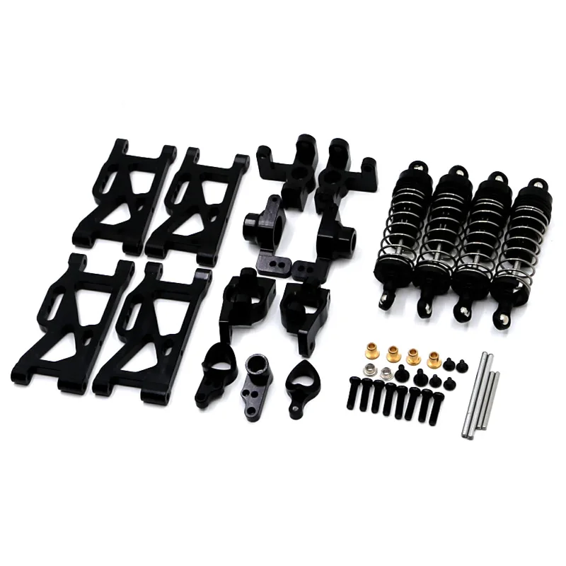 Wltoys 144001 for wltoys 1:14 144001 RC Car Upgrade Parts Metal Steering Swing Arm Base C Rear Hub Seat Shock Absorber