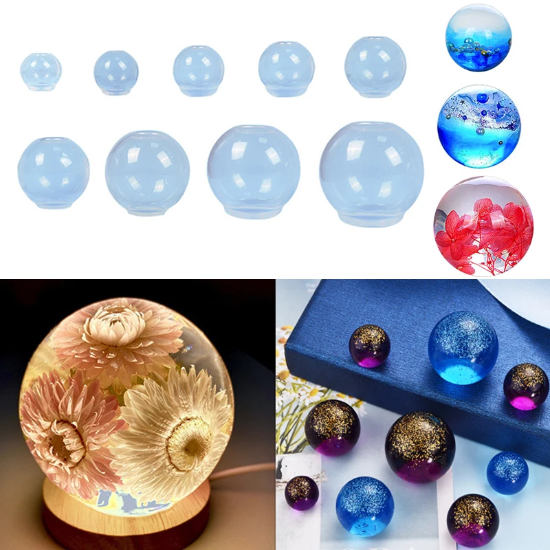 Sphere Jewelry Silicone Molds /30/40/50/60/70/80/90/100mm Ball Mold UV Epoxy Resin Molds Tools  DIY Jewelry Making Findings