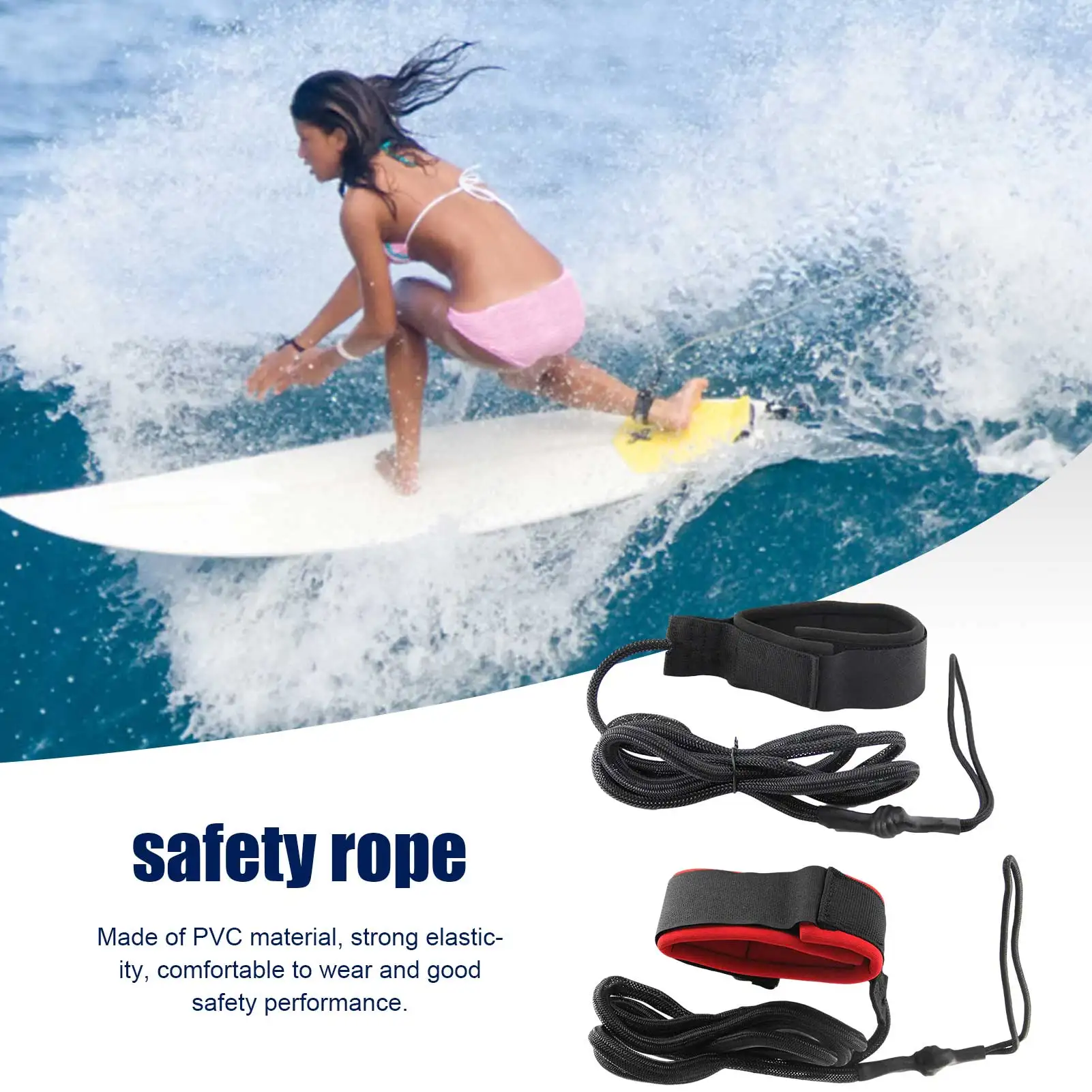 

Surf Sup Ankle Leash Surfing Elastic Coiled Stand UP Paddle Board Leg Rope Surfboard Ankle Leash Water Sport Accessory