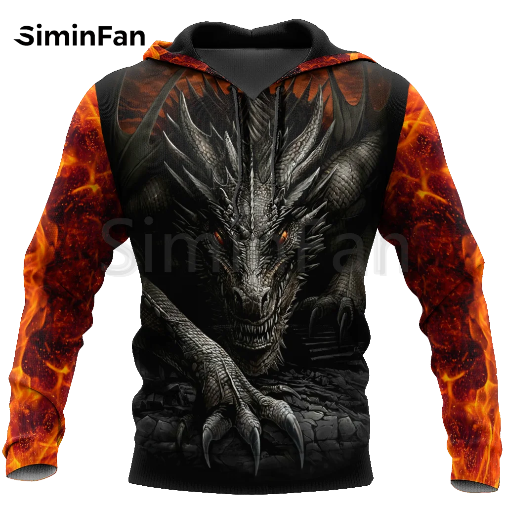 

Mens 3D Printed Hoodies Dragon Fire Unisex Casual Sweatshirt Harajuku Pullover Women Tracksuits Outwear Jacket New Streetwear