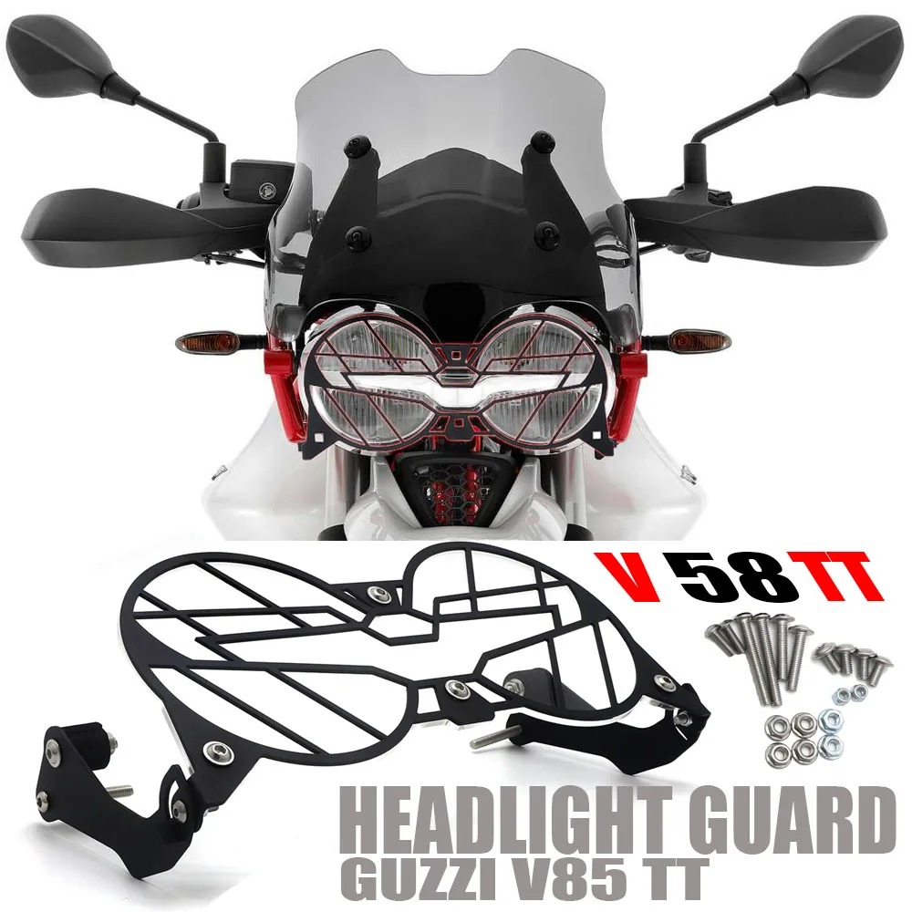 

NEW V85TT Motorcycle Headlight Protector Grille Guard Cover Protection Grill For Moto Guzzi V85 TT Can a Folding Accessories