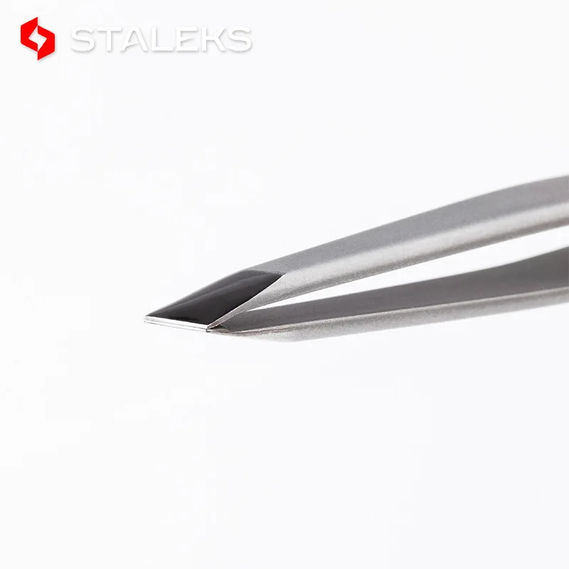 1pc STALEKS Stainless Steel TBC-10-3 Eyebrow Tweezers High Quality Hair Removal Tweezer Eyelash Extension Makeup Tool