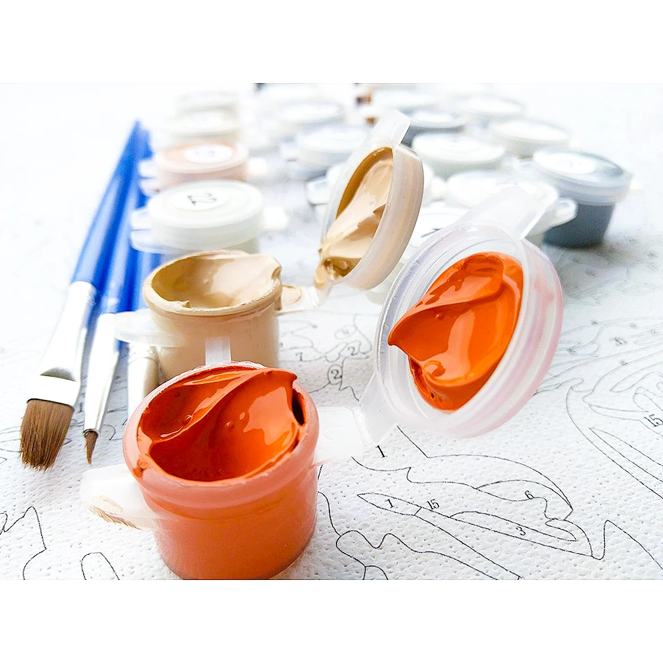 CHENISTORY Unframed Walk In Rain DIY Digital Painting By Number Drawing Color Painting Unique Gift For Home Art Decor