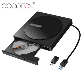 Deepfox USB 3.1 tip C/USB3.0 harici CD DVD RW optik sürücü DVD Burner DVD yazar süper sürücü Laptop Notebook için