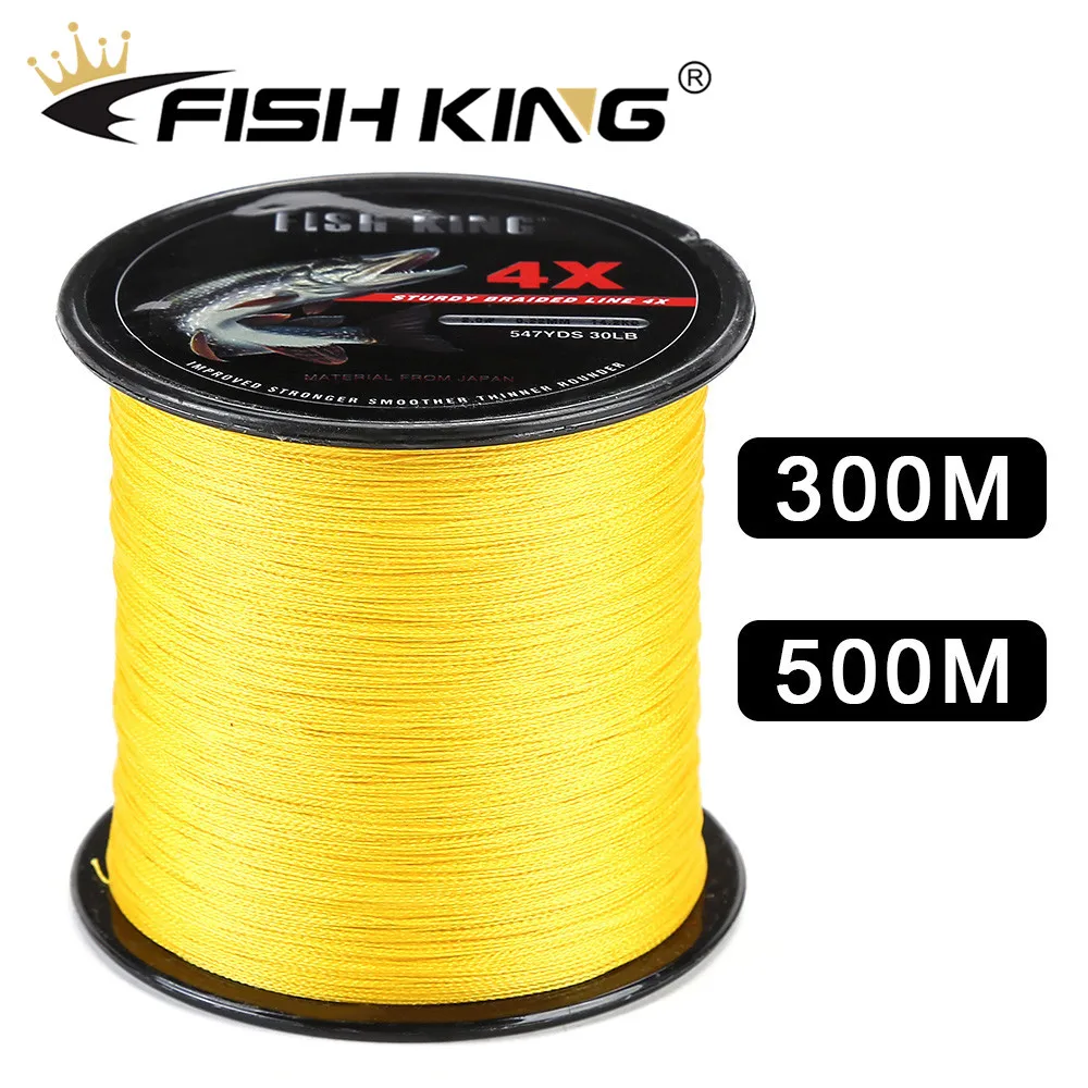FISH KING 300M/500M pleciony drut polietylenowa żyłka wędkarska pleciona 0.4 #-6.0 #0.10mm-0.40mm 8-60LB 4 nici PE wielowłóknowa linka wędkarska — zdjęcie 7