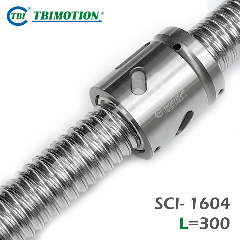 

TBI Motion SCI1604 C7 Ball Screw No Flange Ball Nut 300mm R16 Lead 4mm High Precision CNC Internal Circulation Mini 3D Printer