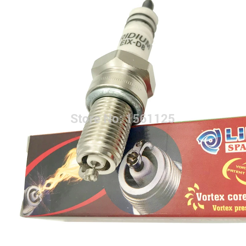 2PCS INT VORTEX IRIDIUM patent motorcycle spark plug EIX-D8 FOR D8EA DR8EIX DR8EGP DPR8EIX-9 IX24B X24ESU D8TC D8RIU BUJIA 125cc