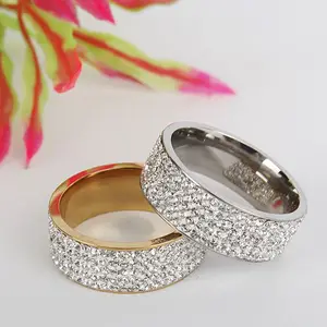 Female Men's Luxury Stainless Steel Ring Crystal Strass Wedding Breeding Ring Fashion Jewelry Size 7-12 8 Main Sales Graduation Ring - №6
