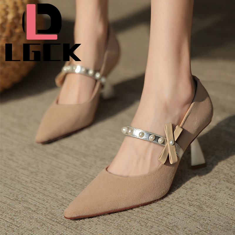 Women Fashion Office Heels Ladies Comfortable Spring Summer High Heel Shoes Classic Black Shoes Buckles Femme Pointed Toe Heels