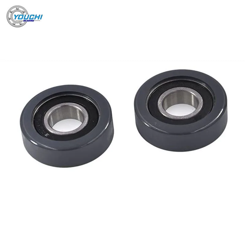 10pcs OD 40 mm  PU Coated Roller With 6002RS Bearing PU600240-12 Soft Rubber Bearings 15x40x12 mm Polyurethane Wheel Pulleys