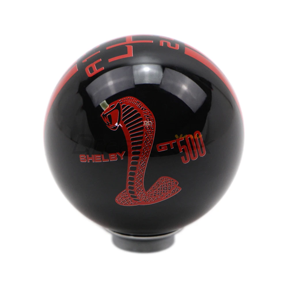 Gear Shift Knob 6 Speed for Ford Mustang Cobra Logo Universal Manual Handle Ball Replacement