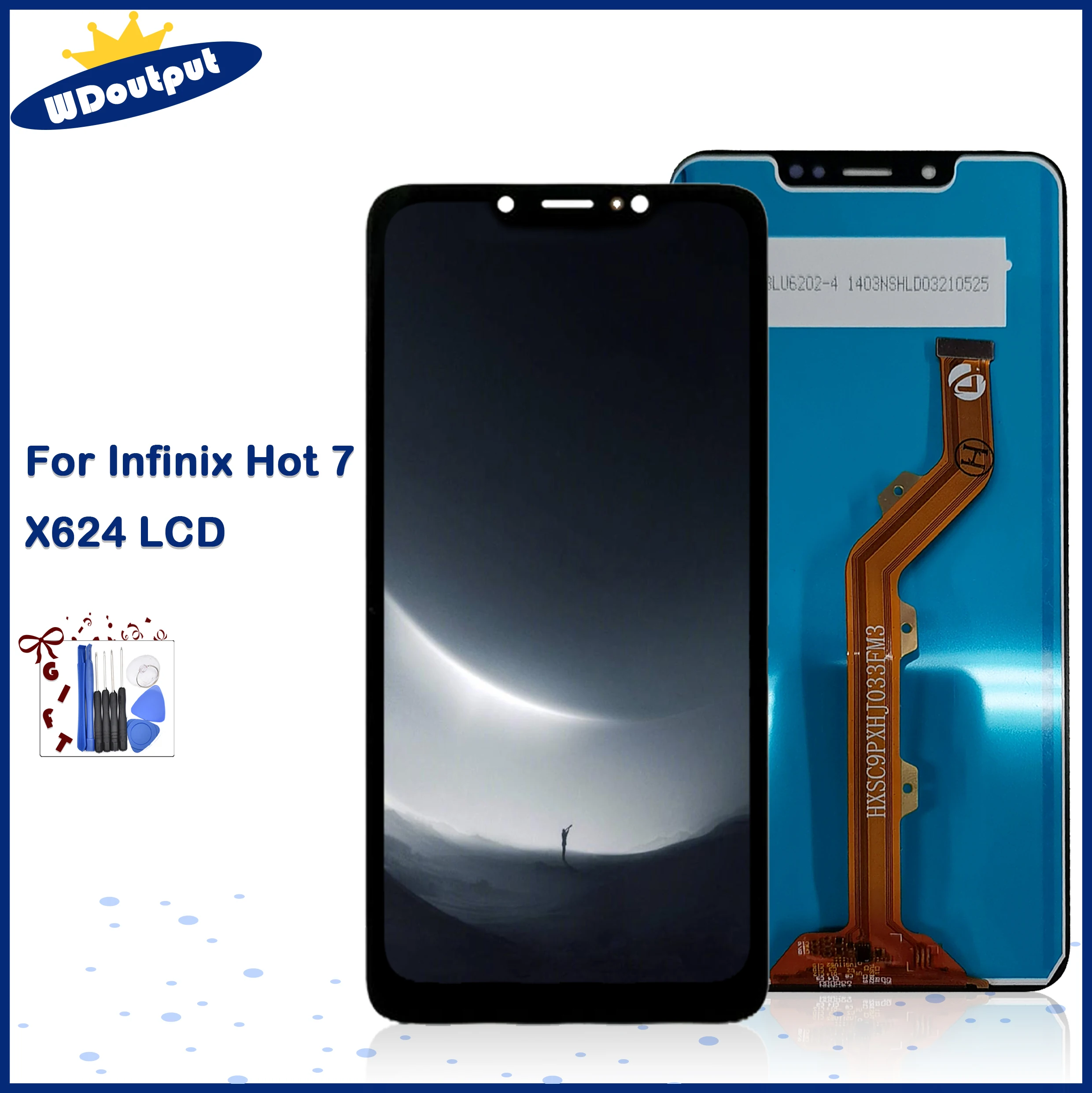 

ЖК-дисплей 6,2 дюйма для Infinix X624, детали для замены ЖК-экрана для Infinix Hot 7 X624