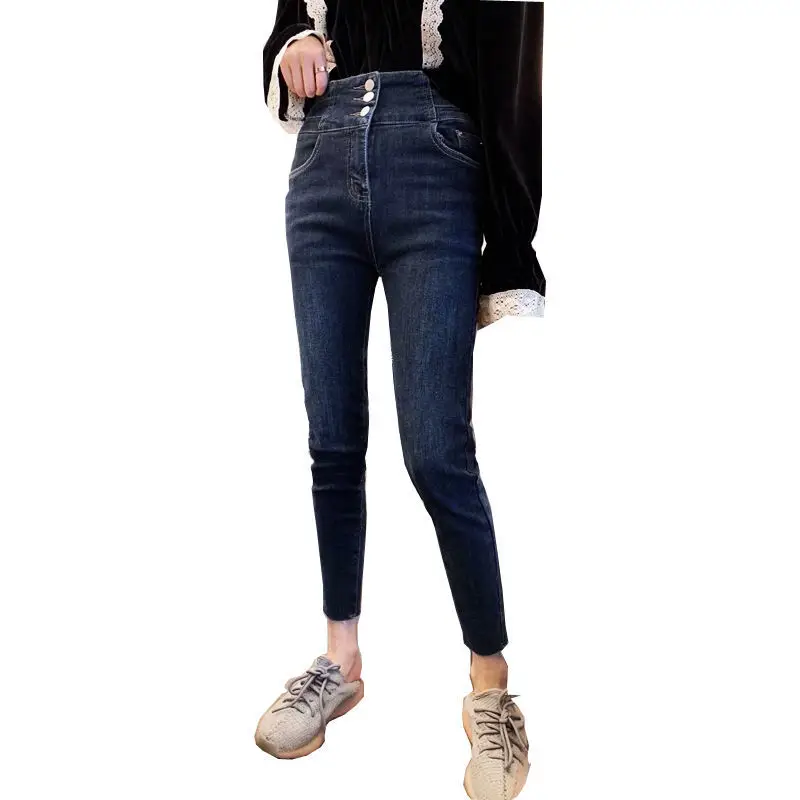 Pantaloni Jeans donna vita alta autunno inverno pantaloni attillati Skinny elasticizzati Pantalones Vaqueros Mujer