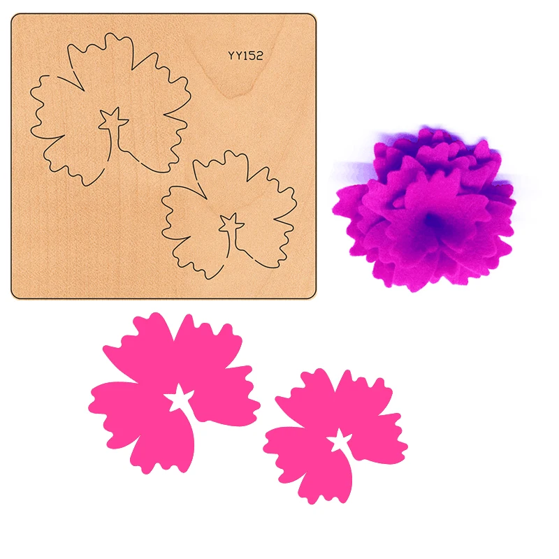 

Wooden die cutting process knife mold carnation flower knife mold is compatible with most manual die cutting