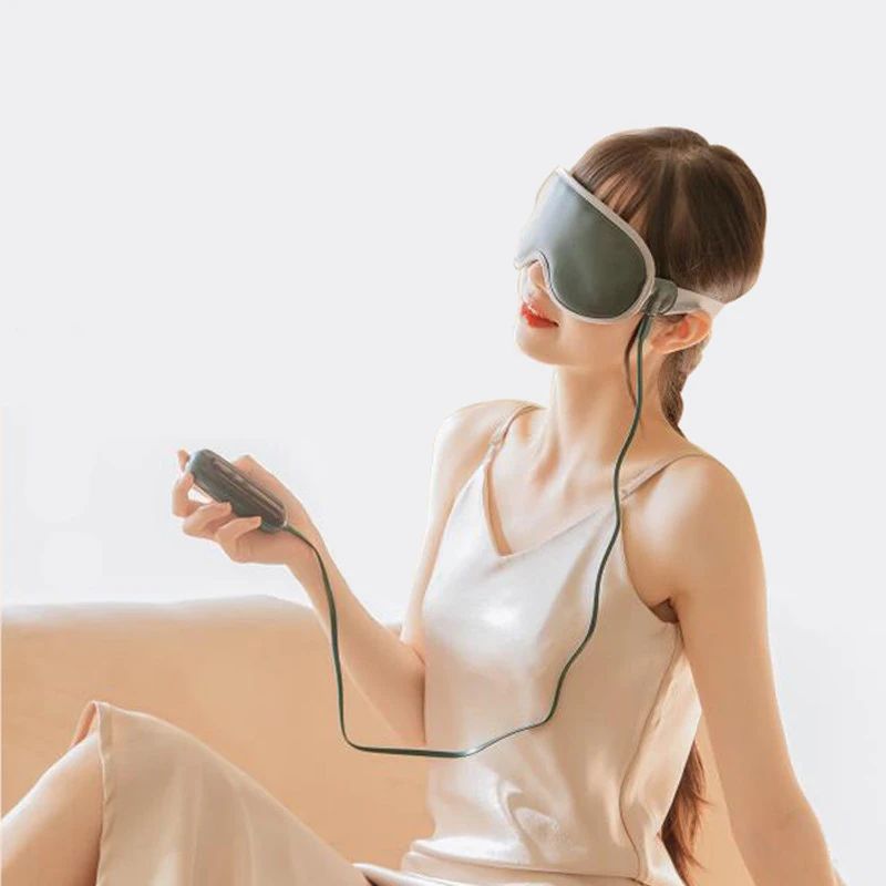 

Smart Vibration Eye Massager USB Heated Eye Mask Warm Steam Dry Heating Eye Mask Anti Dark Circle Fatigue Relief Sleep Travel