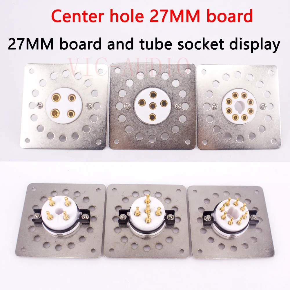 1Pc Vacuümbuis Schokbestendig Ijzeren Plaat Buis Socket Montageplaat 6CA7 6550 6SN7 2A3 300B KT88 EL34 Hifi audio Buizenversterker