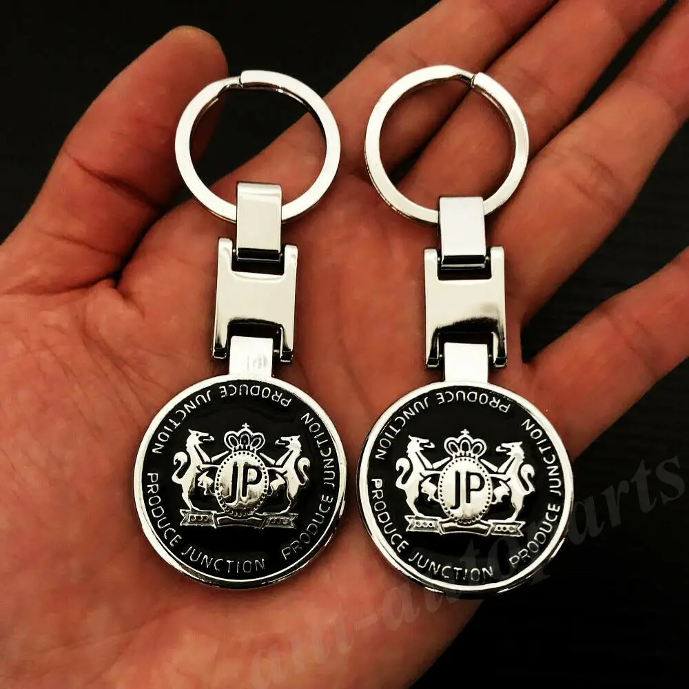 2pcs Metal JP Junction Produce VIP Luxury JDM Car Keyring Keychain Key Chain