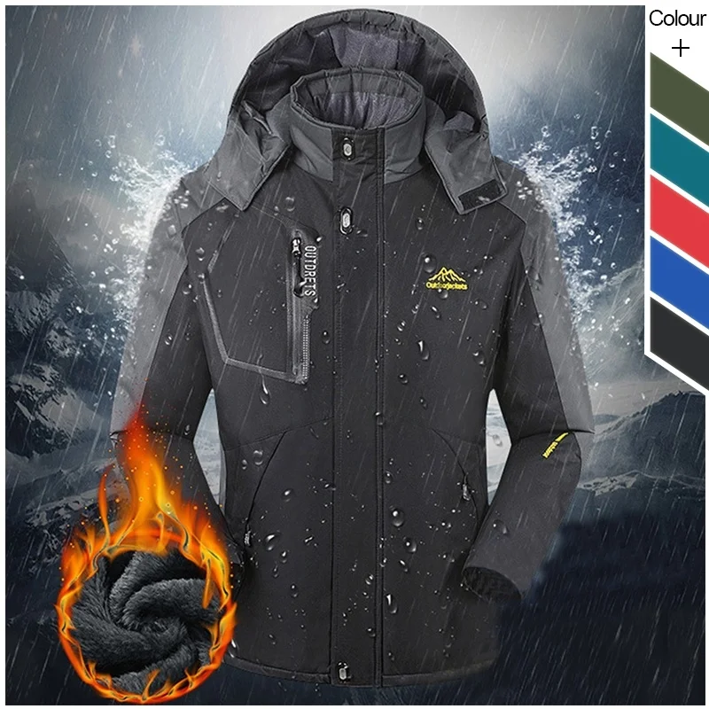 2024 Winter Jacket Coat Men Outdoor Parka Plus Size 8XL Waterproof Multi-function Thick Windbreaker Men\'s Warm Sports Overcoat