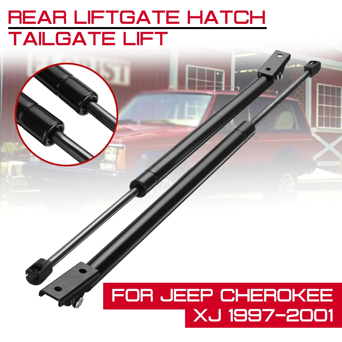 For Jeep Cherokee XJ 1997-2001 Rear Trunk Tailgate Gas Spring Shock Lift Struts Strut Support Rod Arm Bars Bracket