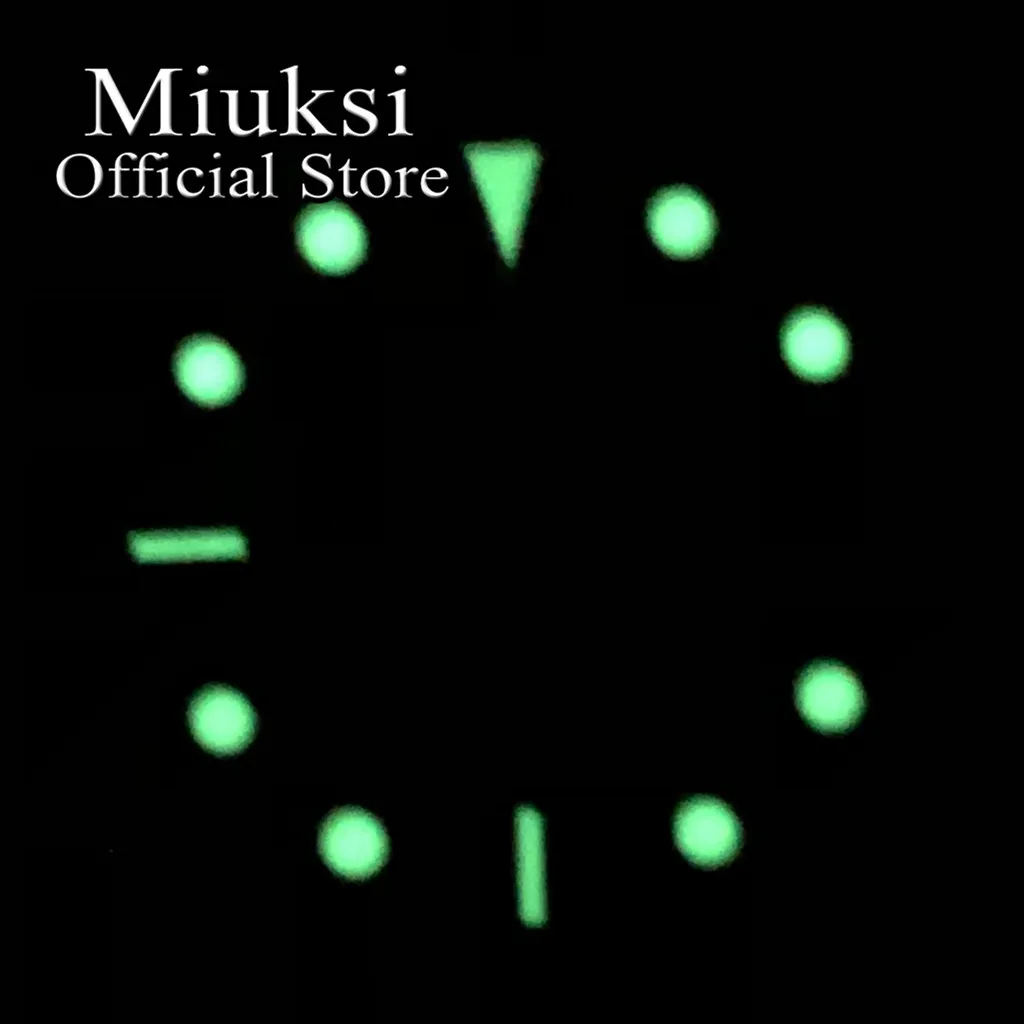 Miuksi 30.5mm black blue green sterile luminous dial fit NH35 ETA 2824 2836 Miyota 8215 821A Mingzhu DG2813 3804 Seagull 1612