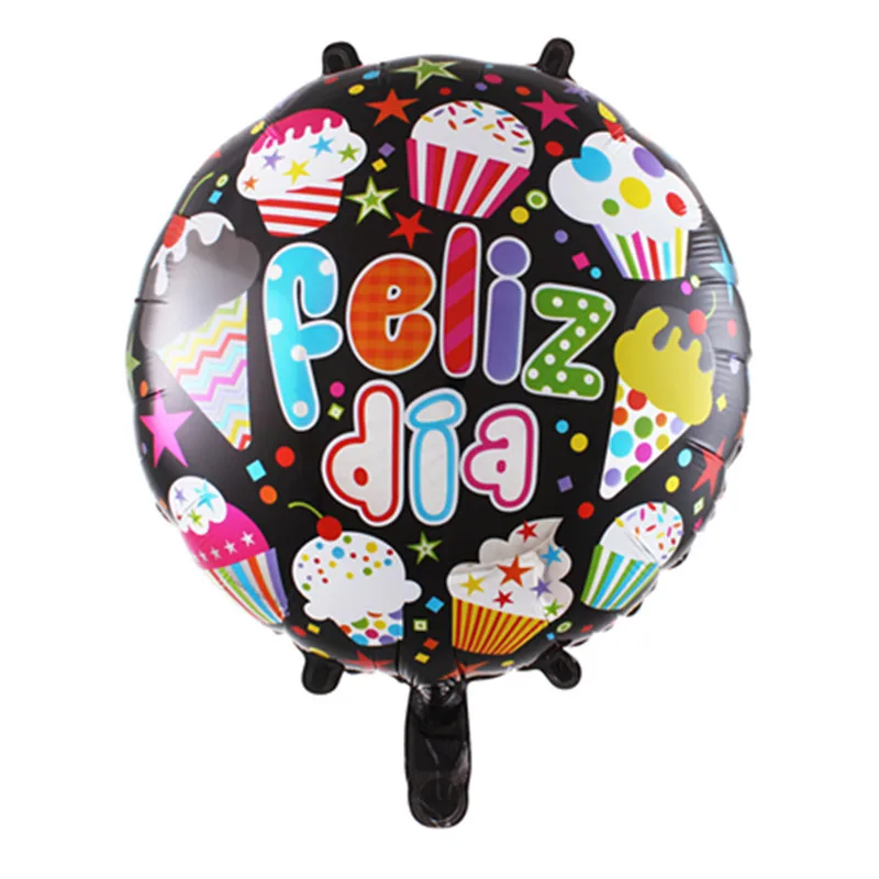 10 Stück 18 Zoll Neue Spanische Ballons Feliz Cumpleaños Ballons Globo Happy Birthday Deko Roségold Runde Helium-Folienballons – Detail 4