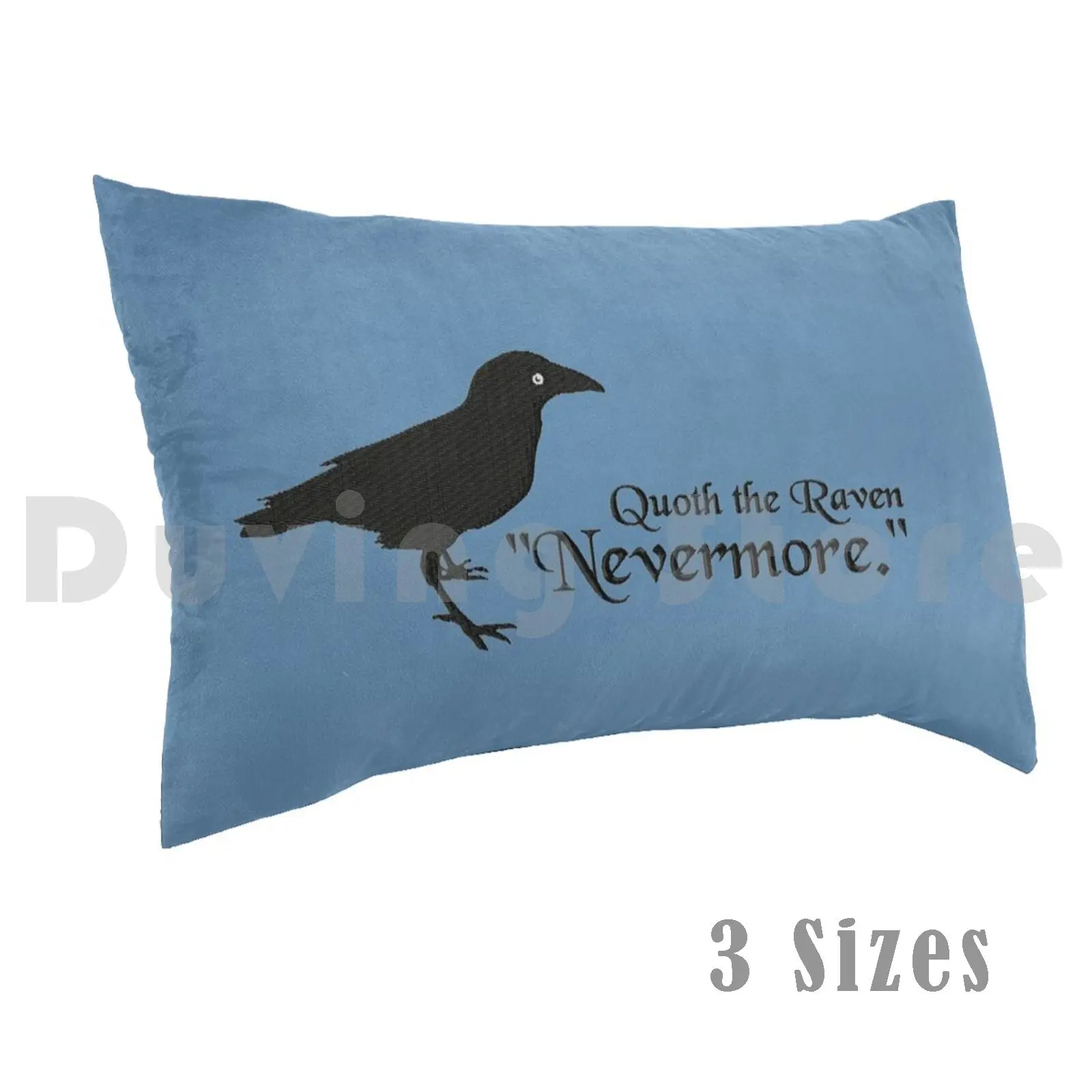 Quoth The Raven Pillow Case DIY 50*70 Poe Edgar Allan Poe Raven Nevermore Poetry Poem Literature Goth