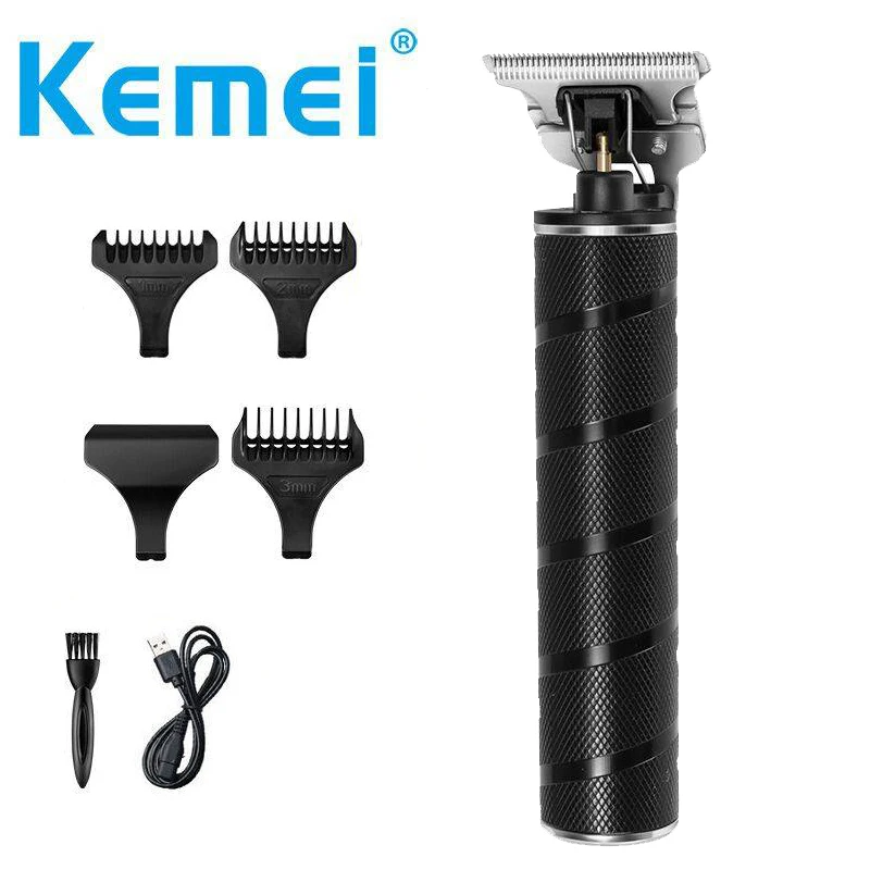 Kemei KM-T9 Electric Clipper Barber Shop Hair Trimmer Rechargeable Cordless Hair Cutter 0mm Baldheaded Men Hair Cutting Machine