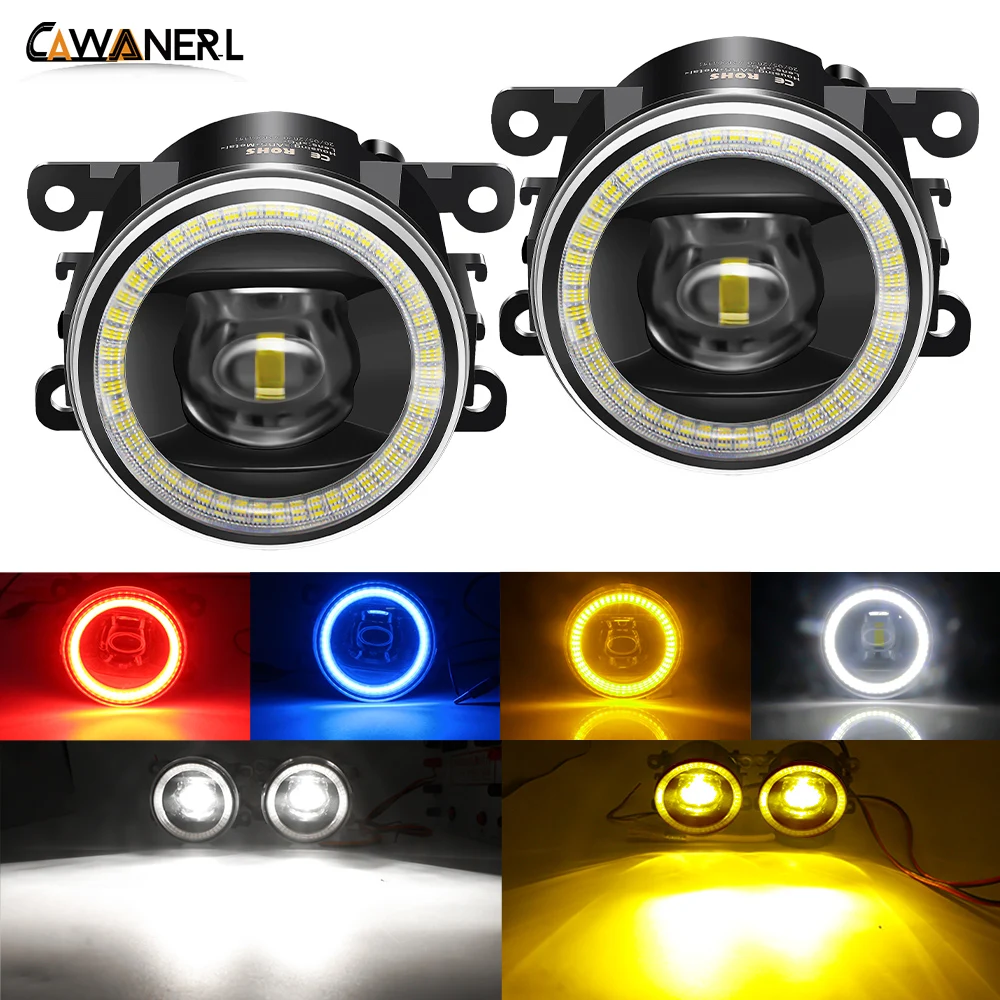 Car Fog Light Assembly LED Angel Eye DRL Daytime Running Lamp For Subaru WRX STI Forester Outback Impreza BRZ XV Legacy Justy