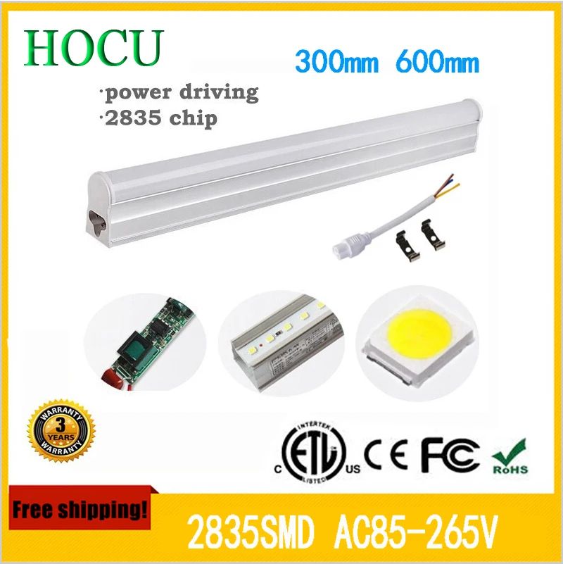 

LED Lamp T5 LED Tube Light 300mm 5W / 600mm 9W LED Light AC110V 220V 240V Epistar SMD 2835 CE & ROSH Warm White Cold White