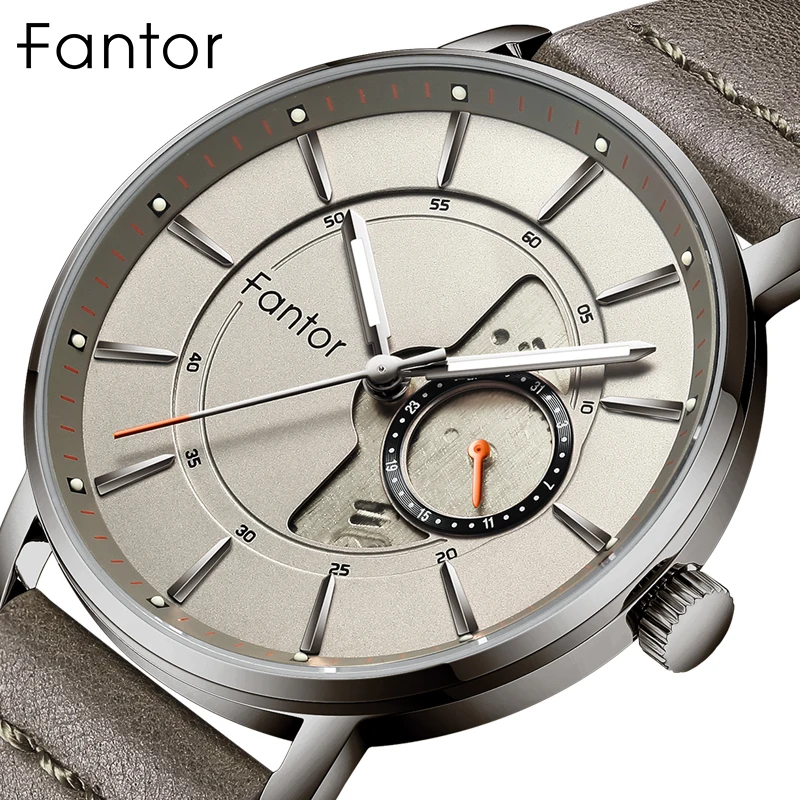 Fantor Top Brand Business Men Watch Luxury Fashion Leather Casual Quartz Watches reloj hombre Male Clock 2022 Design