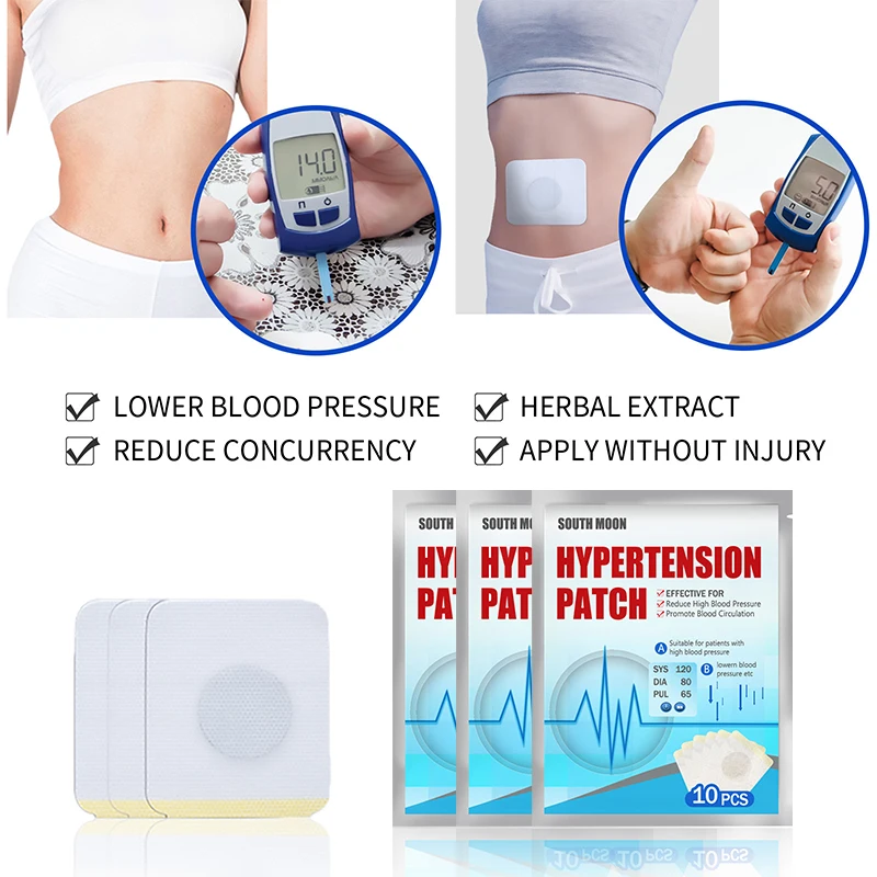 10/30/50/80pcs Hypertension Patch Control High Blood Pressure Medical Plaster Herbal Balance Lower Blood Glucose Treatment